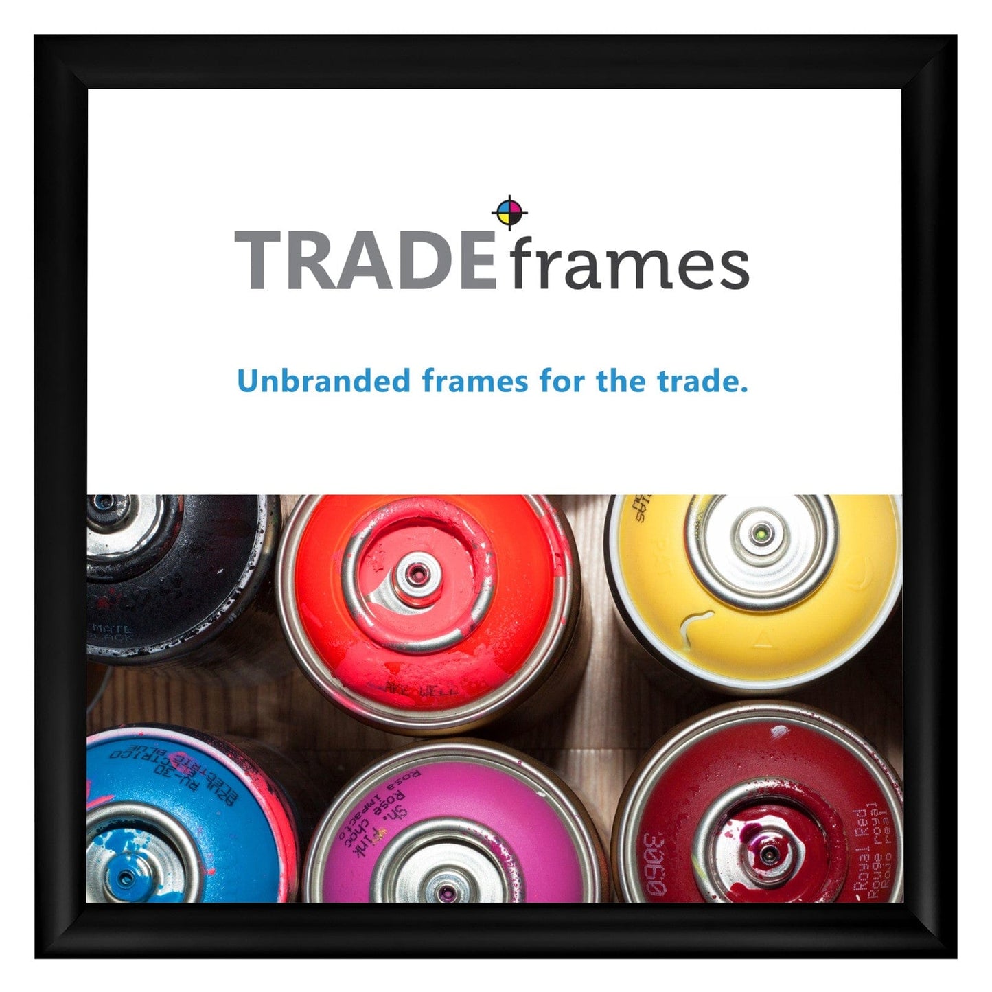 24x24 TRADEframe Black Snap Frame 24x24 - 1.2 inch profile - Snap Frames Direct