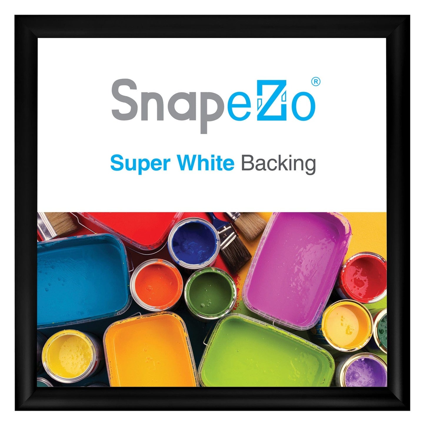 18x18 Black SnapeZo® Snap Frame - 1.2" Profile - Snap Frames Direct