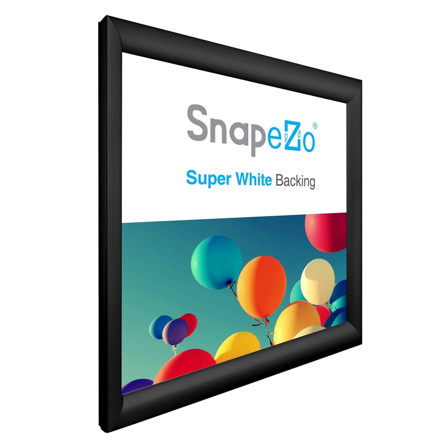 16x16 Black SnapeZo® Snap Frame - 1.2" Profile - Snap Frames Direct