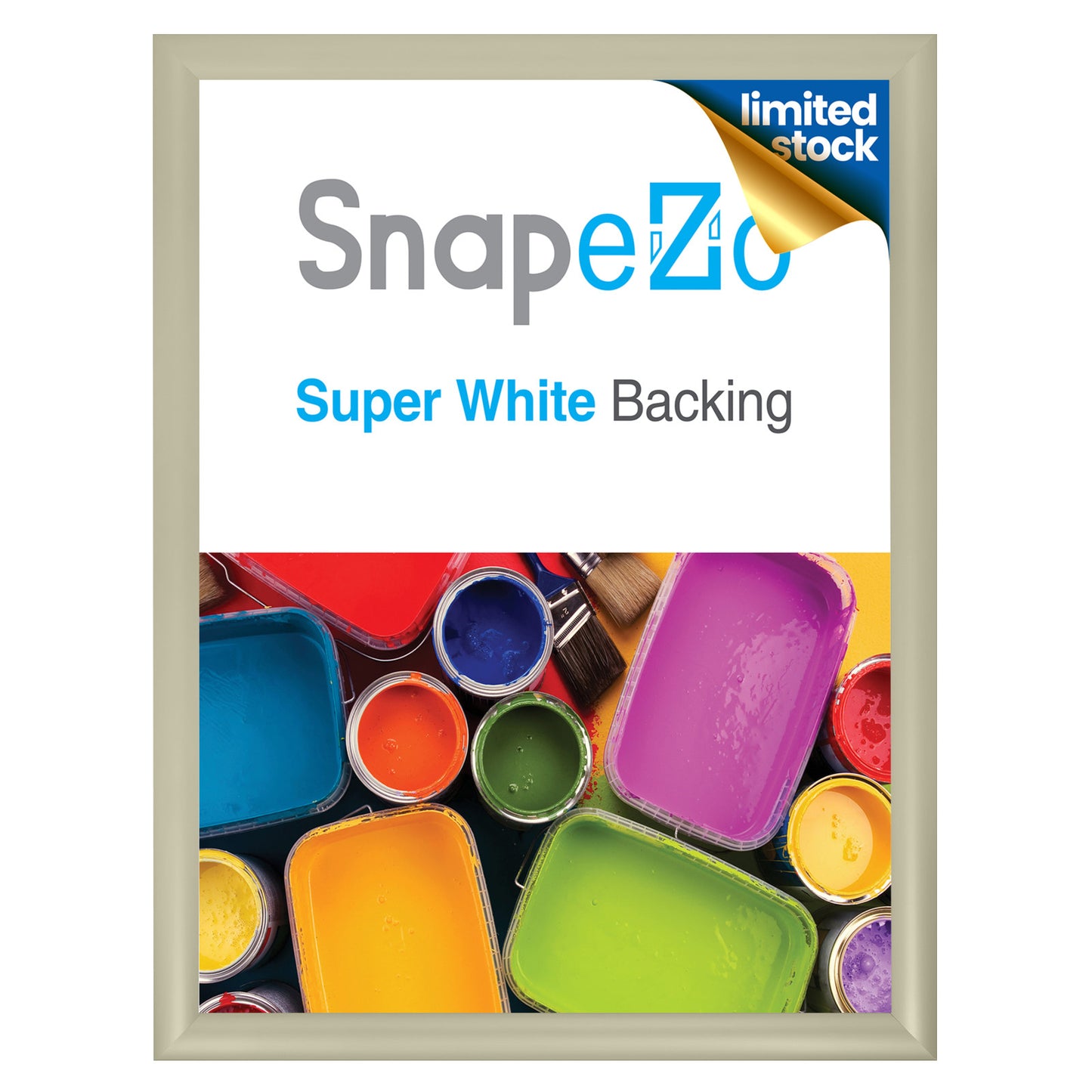 18x24 Cream Snapezo® Snap Frame - 1.2" Profile