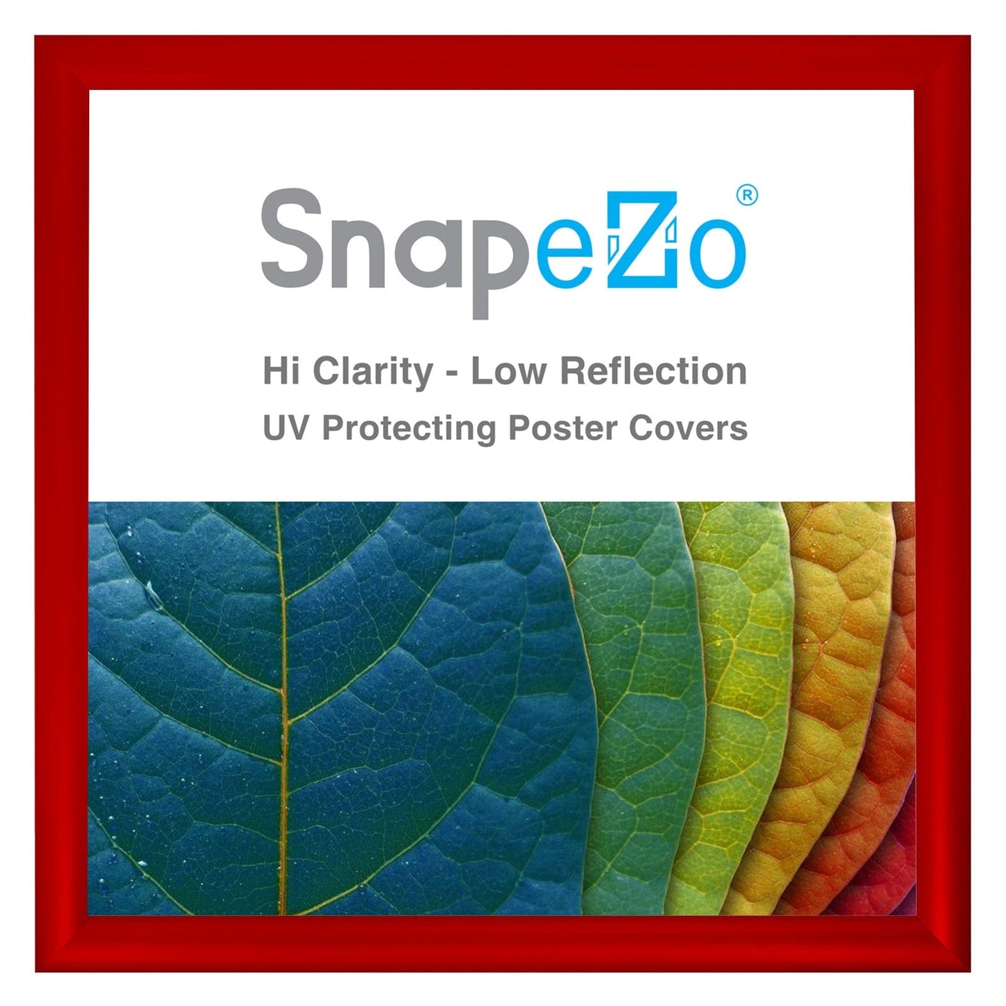 18x18 Red SnapeZo® Snap Frame - 1.2" Profile - Snap Frames Direct