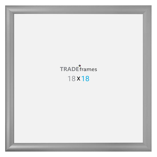 18x18  TRADEframe Silver Snap Frame 18x18 - 1.2 inch profile - Snap Frames Direct