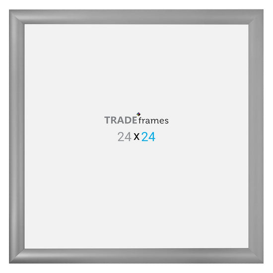 24x24  TRADEframe Silver Snap Frame 24x24 - 1.2 inch profile - Snap Frames Direct