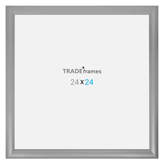 24x24  TRADEframe Silver Snap Frame 24x24 - 1.2 inch profile - Snap Frames Direct