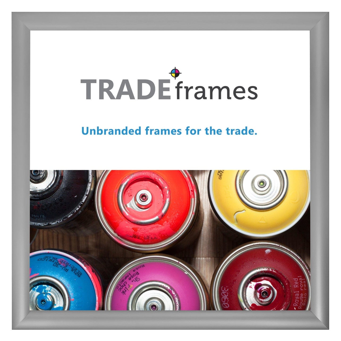 18x18  TRADEframe Silver Snap Frame 18x18 - 1.2 inch profile - Snap Frames Direct