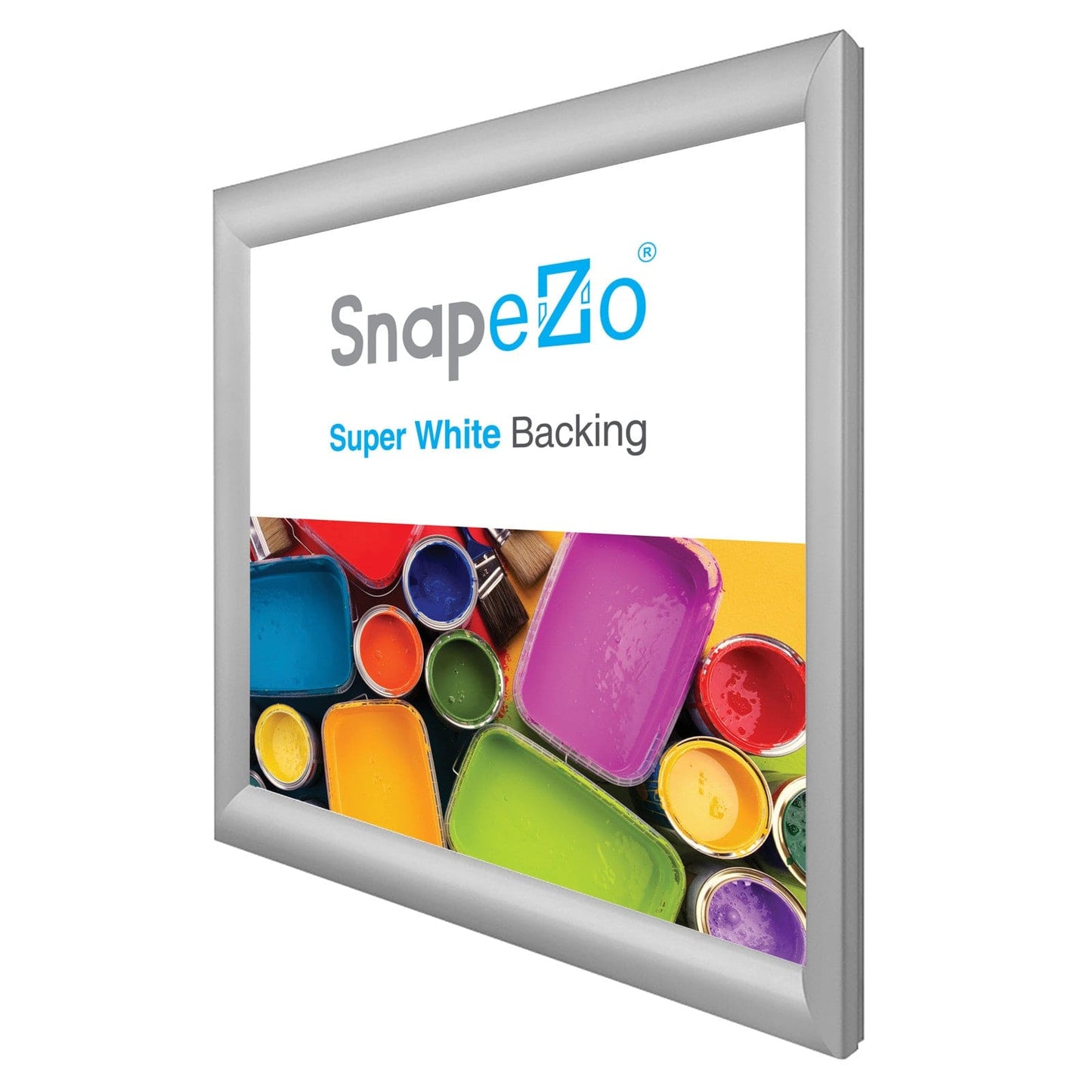 19x19 Silver SnapeZo® Snap Frame - 1.2" Profile - Snap Frames Direct