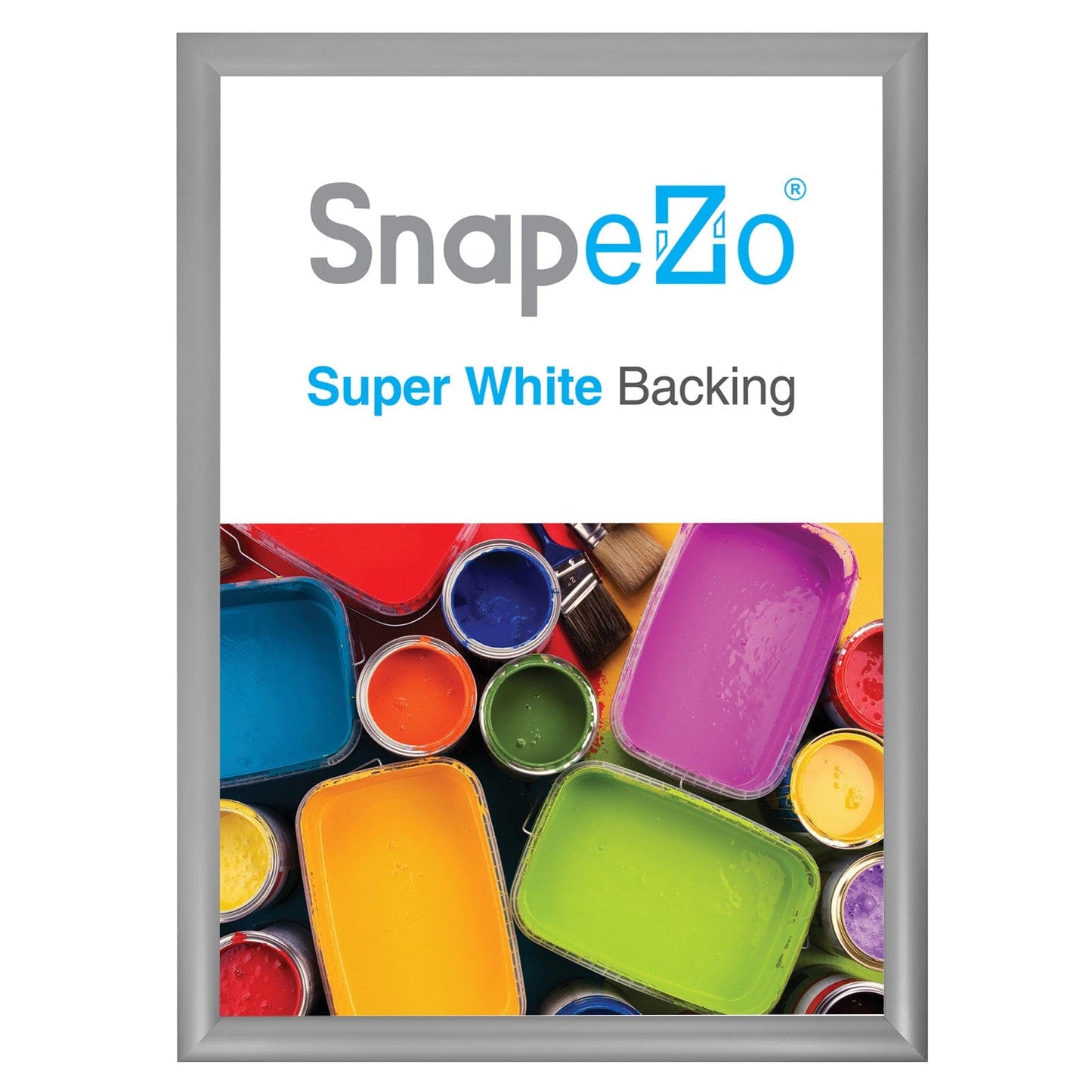 A3 Silver SnapeZo® Snap Frame - 1.2" Profile - Snap Frames Direct