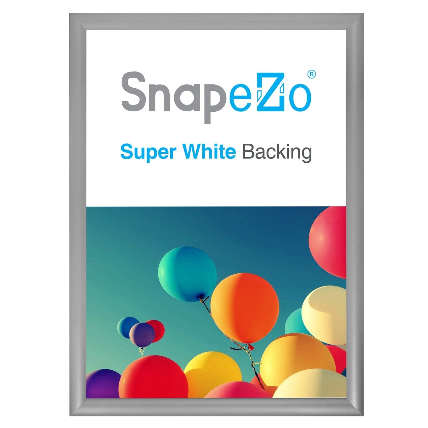 20x27 Silver SnapeZo® Snap Frame - 1.2" Profile - Snap Frames Direct