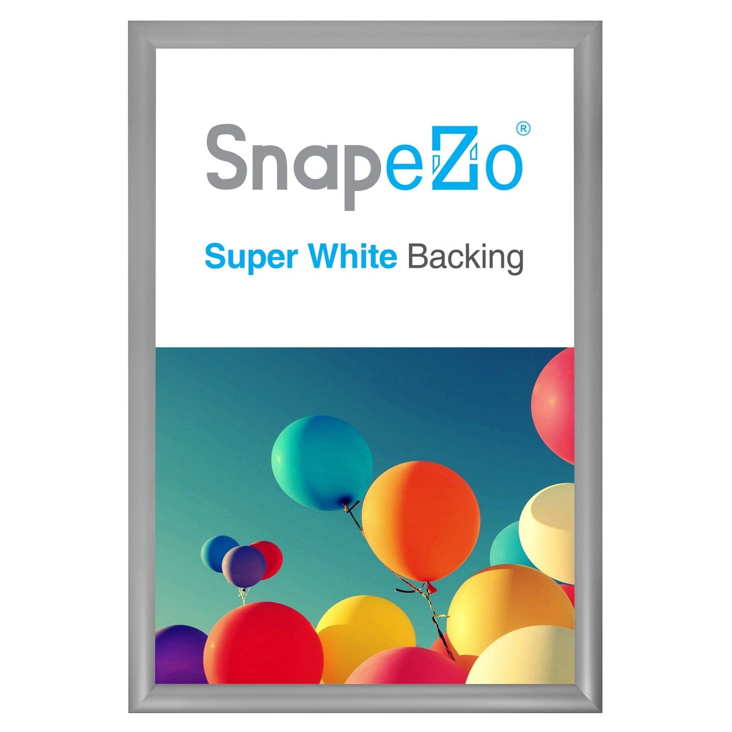 19x28 Silver SnapeZo® Snap Frame - 1.2" Profile - Snap Frames Direct