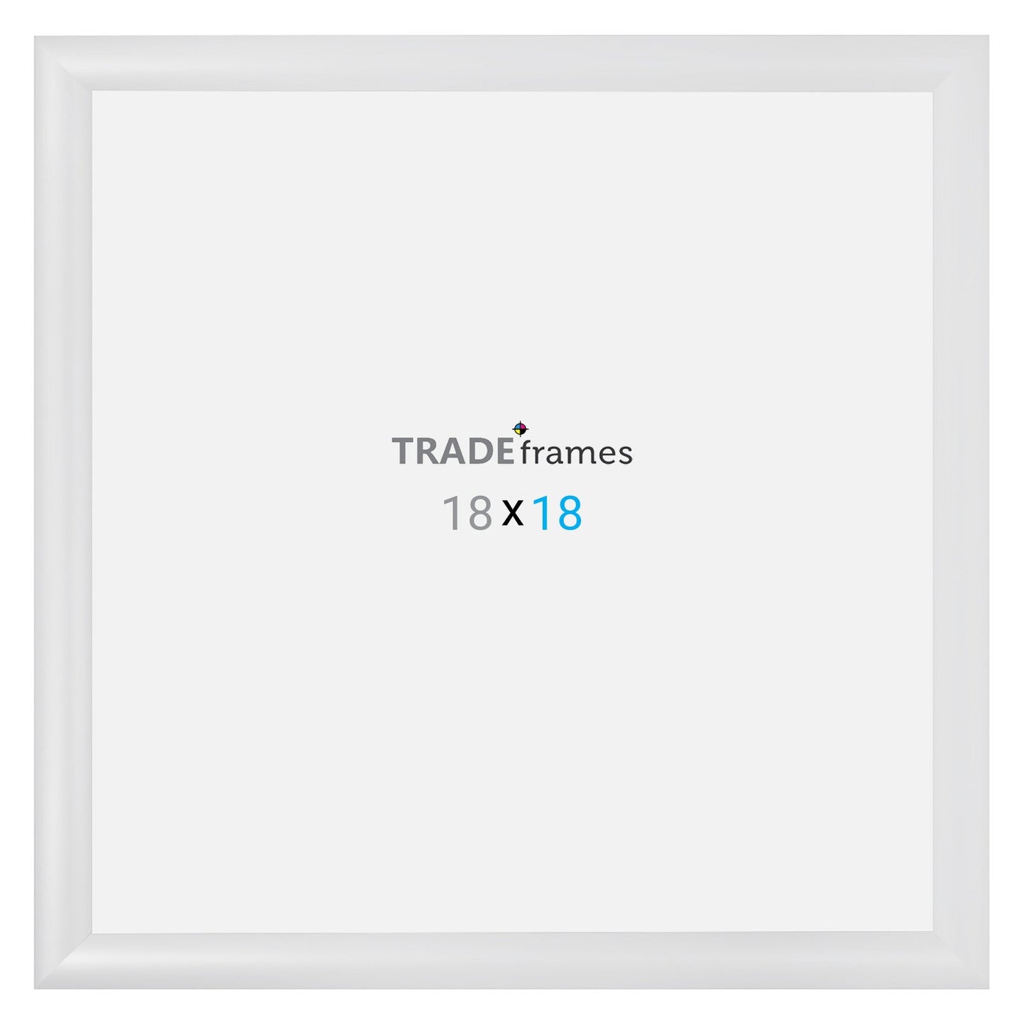 18x18 TRADEframe White Snap Frame 18x18 - 1.2 inch profile - Snap Frames Direct