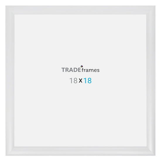 18x18 TRADEframe White Snap Frame 18x18 - 1.2 inch profile - Snap Frames Direct