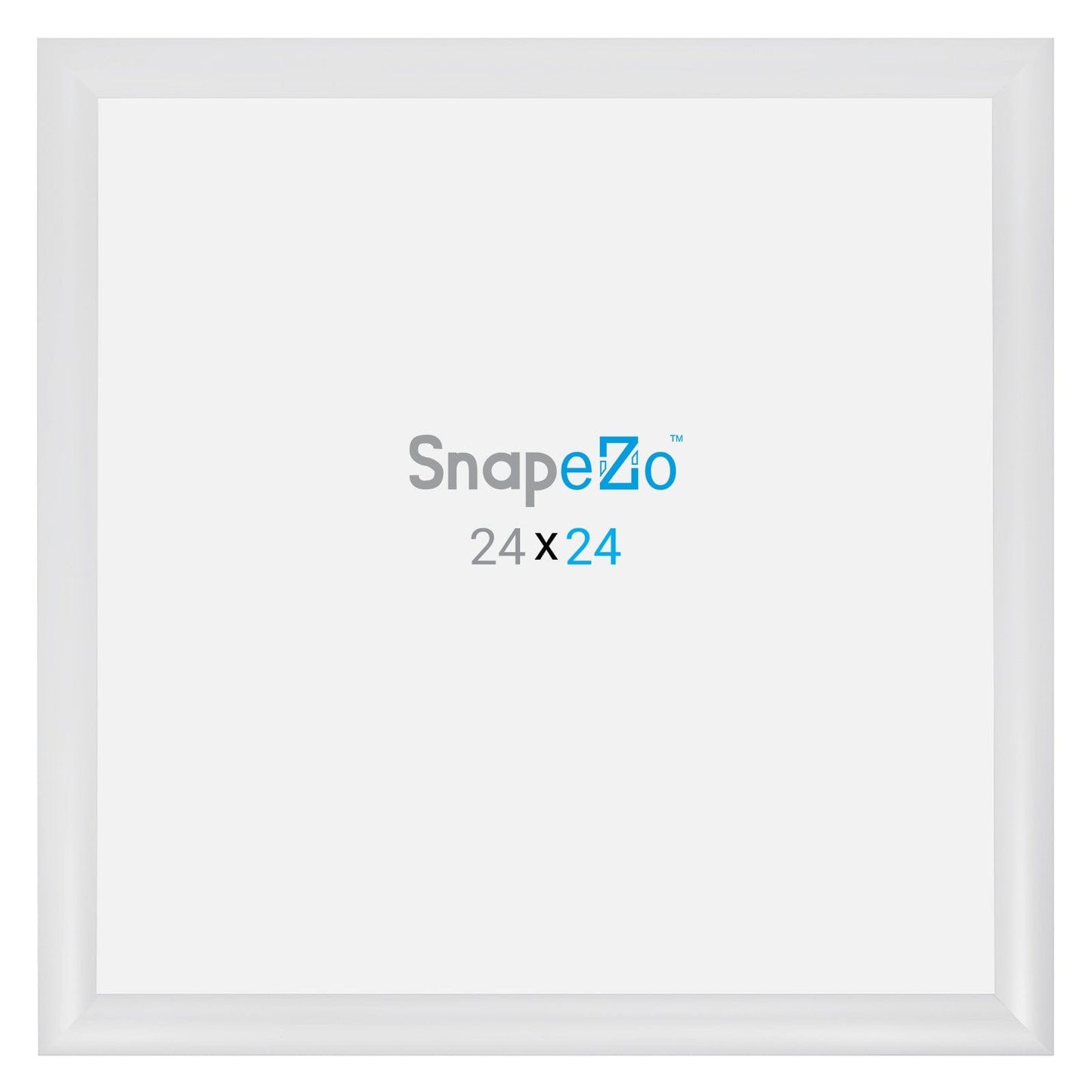24x24 White SnapeZo® Snap Frame - 1.2" Profile - Snap Frames Direct