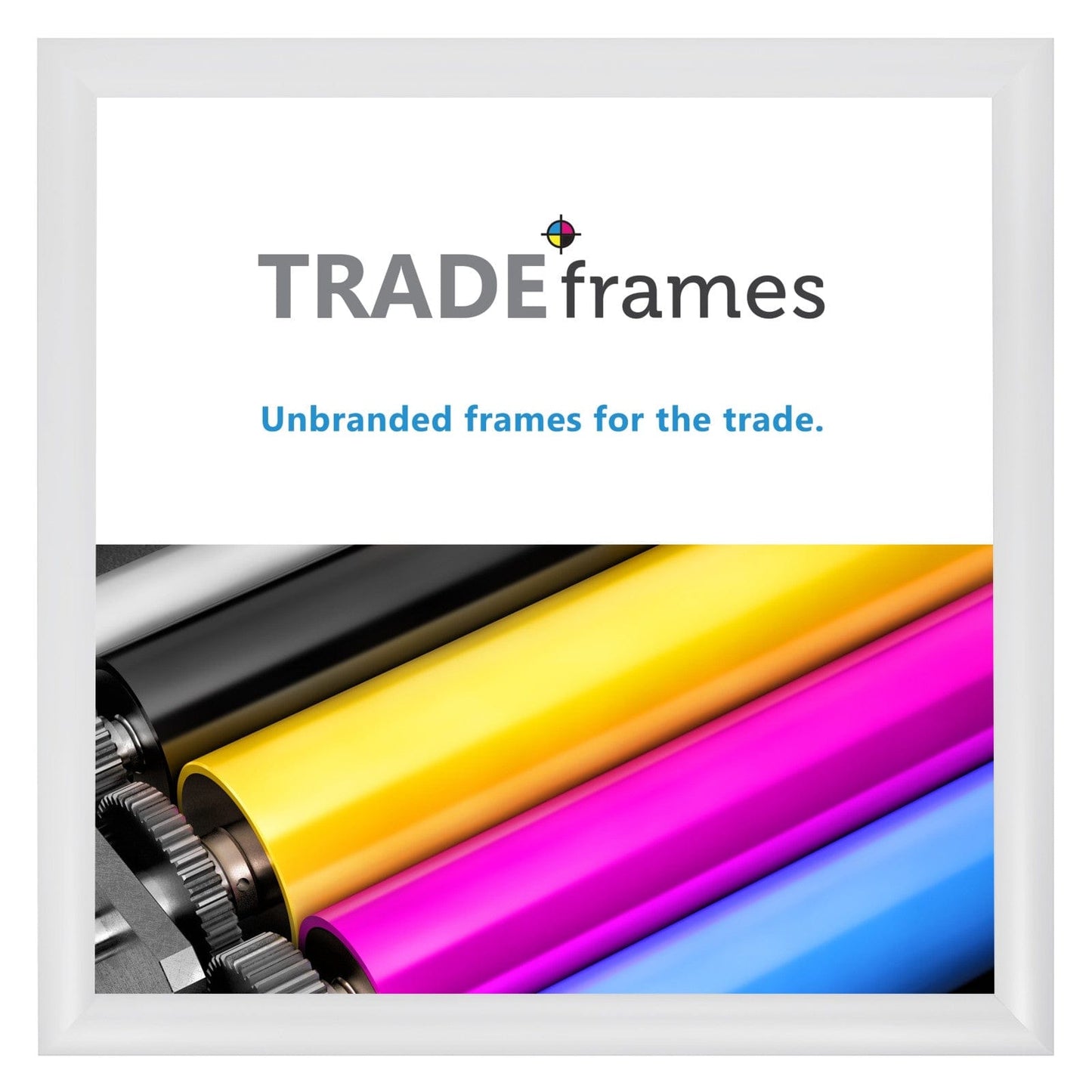 18x18 TRADEframe White Snap Frame 18x18 - 1.2 inch profile - Snap Frames Direct