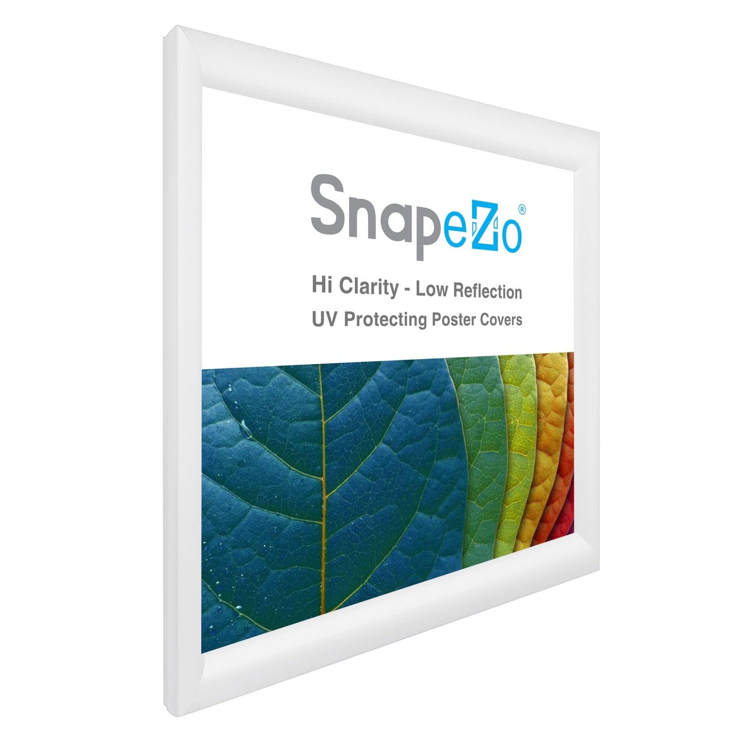 18x18 White SnapeZo® Snap Frame - 1.2" Profile - Snap Frames Direct