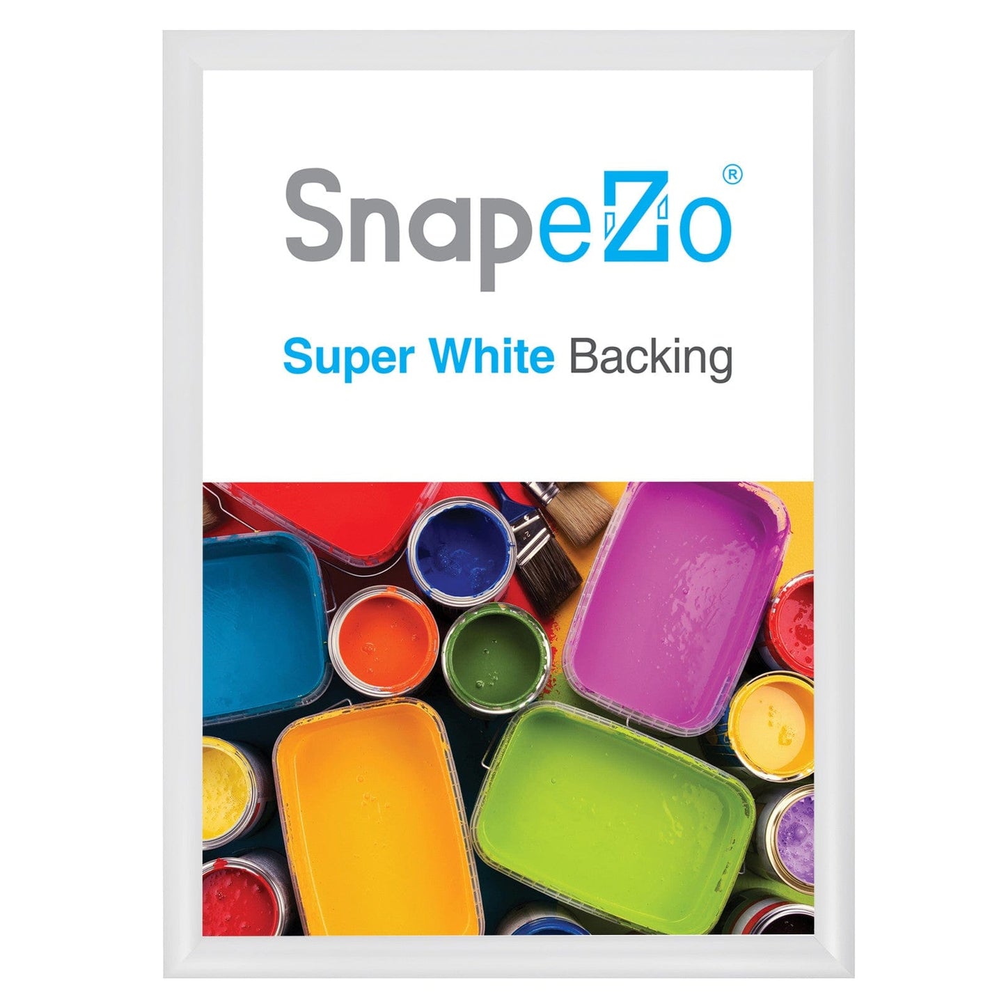 17x23 White SnapeZo® Snap Frame - 1.2" Profile - Snap Frames Direct