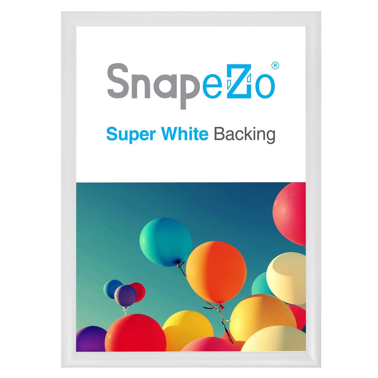 12x17 White SnapeZo® Snap Frame - 1.2" Profile - Snap Frames Direct