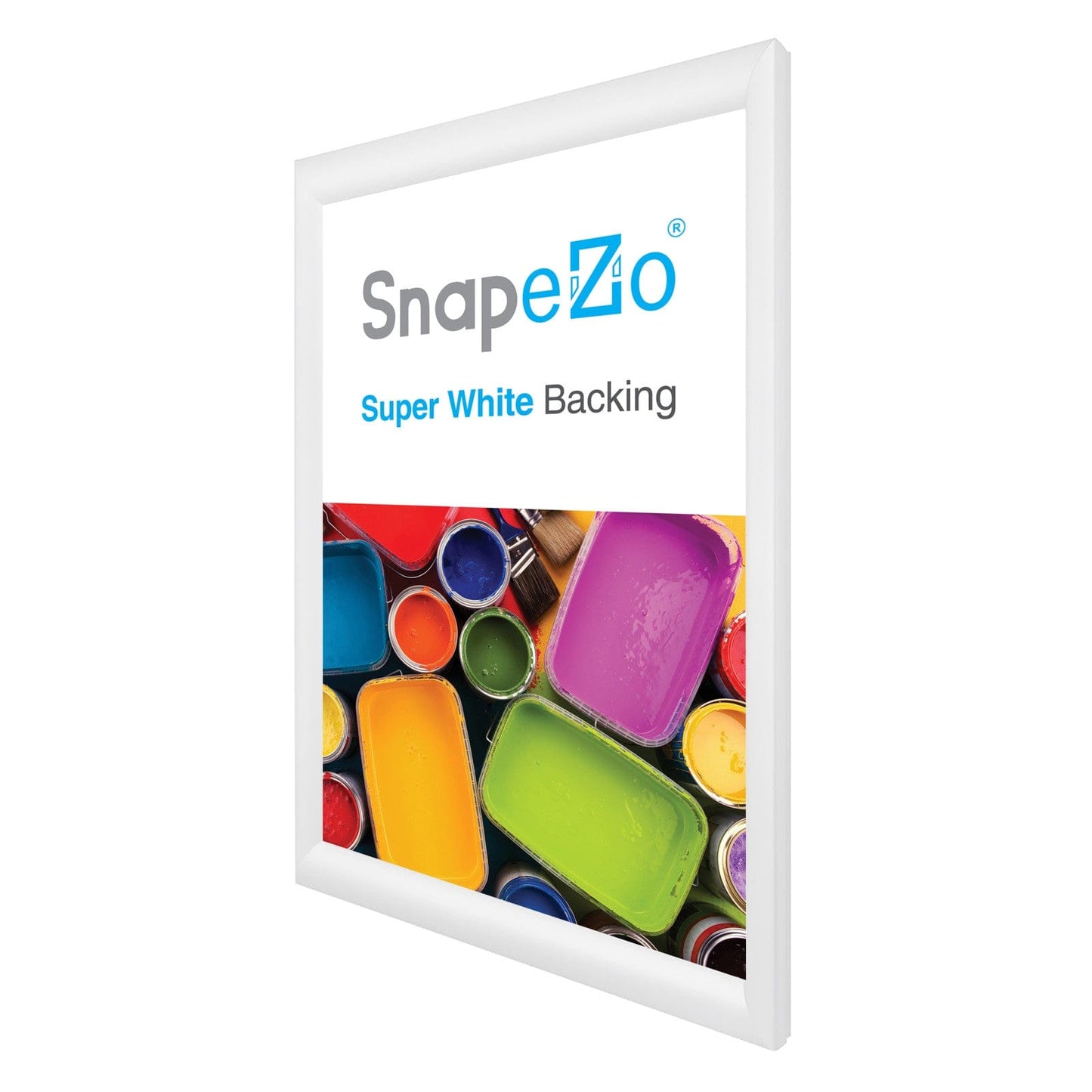 12x18 White SnapeZo® Snap Frame - 1.2" Profile - Snap Frames Direct