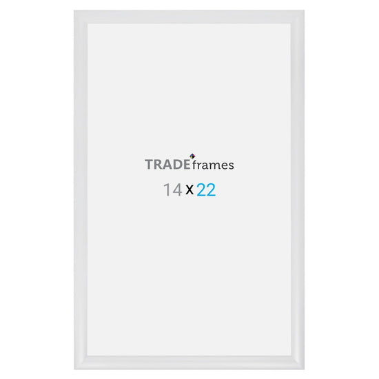 14x22 TRADEframe White Snap Frame 14x22 - 1.2 inch profile - Snap Frames Direct