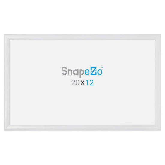 12x20 White SnapeZo® Snap Frame - 1.2" Profile - Snap Frames Direct