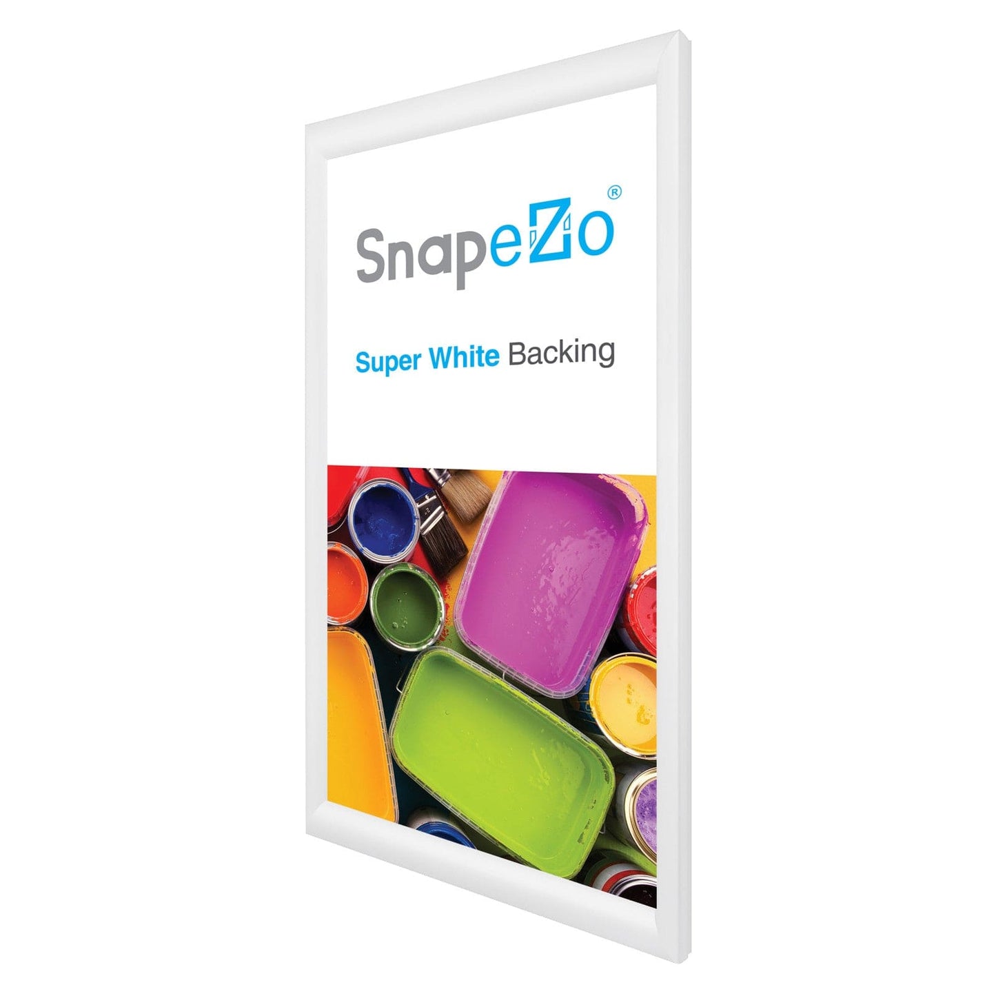 12x24 White SnapeZo® Snap Frame - 1.2" Profile - Snap Frames Direct