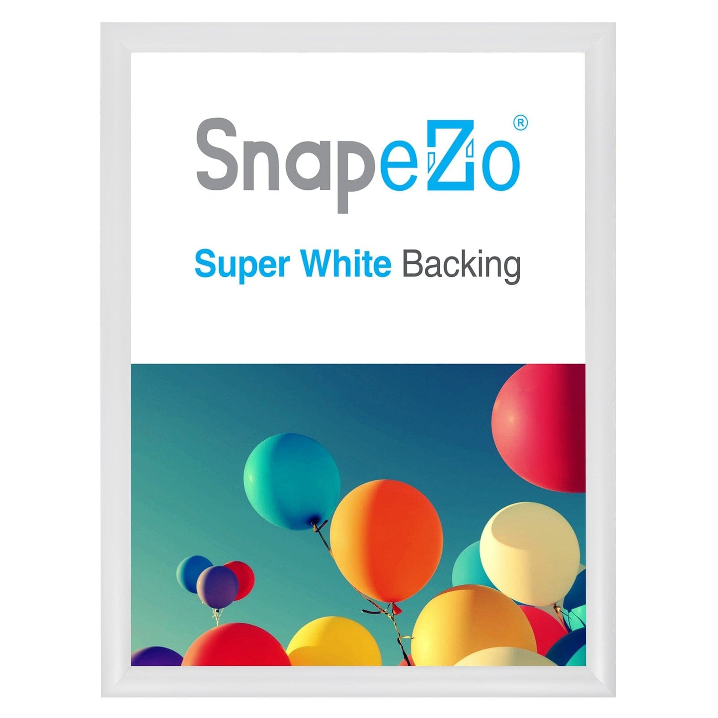 16x20 White SnapeZo® Snap Frame - 1.2" Profile - Snap Frames Direct