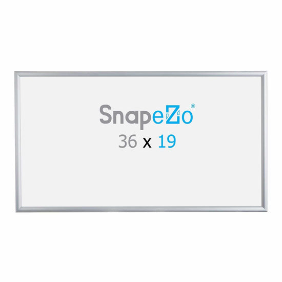 19x36 Silver SnapeZo® Snap Frame - 1.2" Profile - Snap Frames Direct