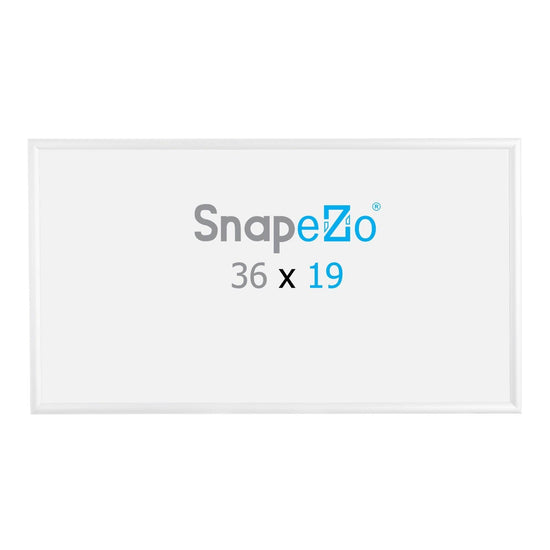 19x36 White SnapeZo® Snap Frame - 1.2" Profile - Snap Frames Direct