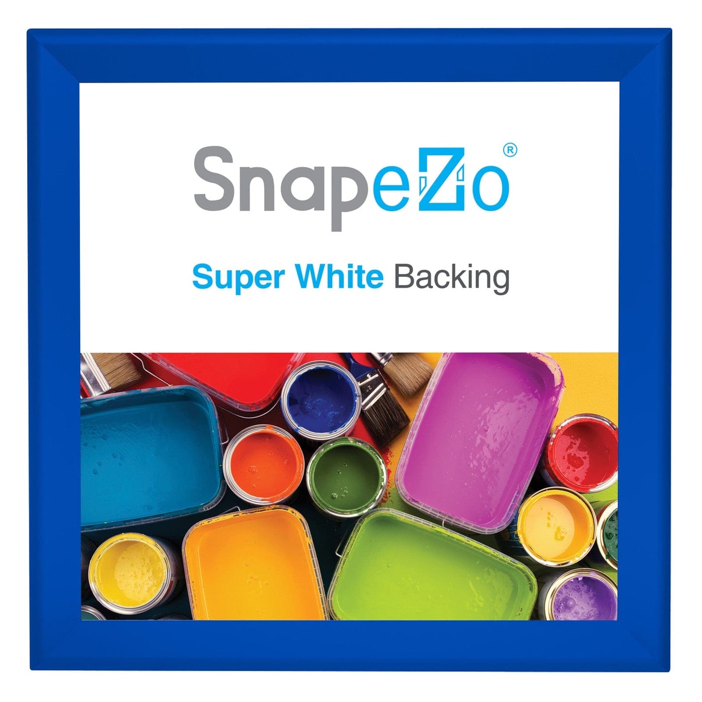 37x37 Blue SnapeZo® Snap Frame - 1.7" Profile - Snap Frames Direct