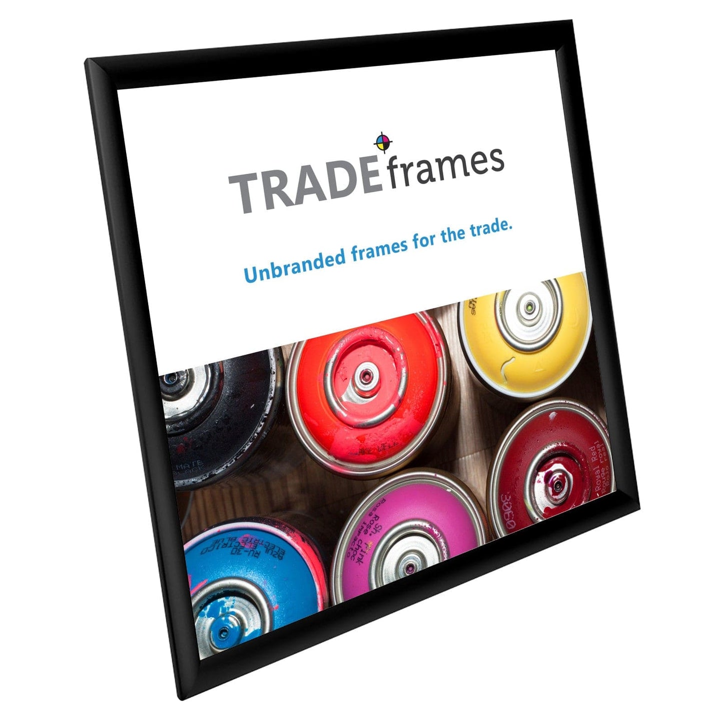 24x24 Black TRADEframe Snap Frame - 1" Profile - Snap Frames Direct