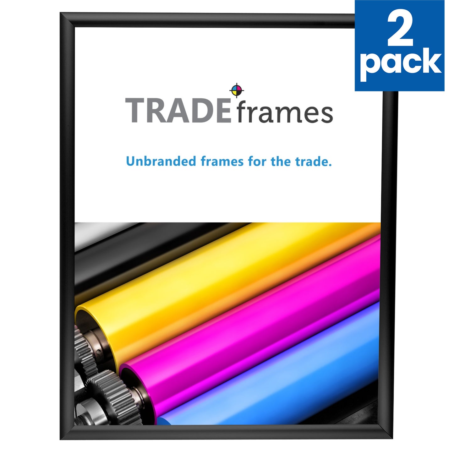 Twin-Pack Black 22x28 Poster Frame - 1" Profile