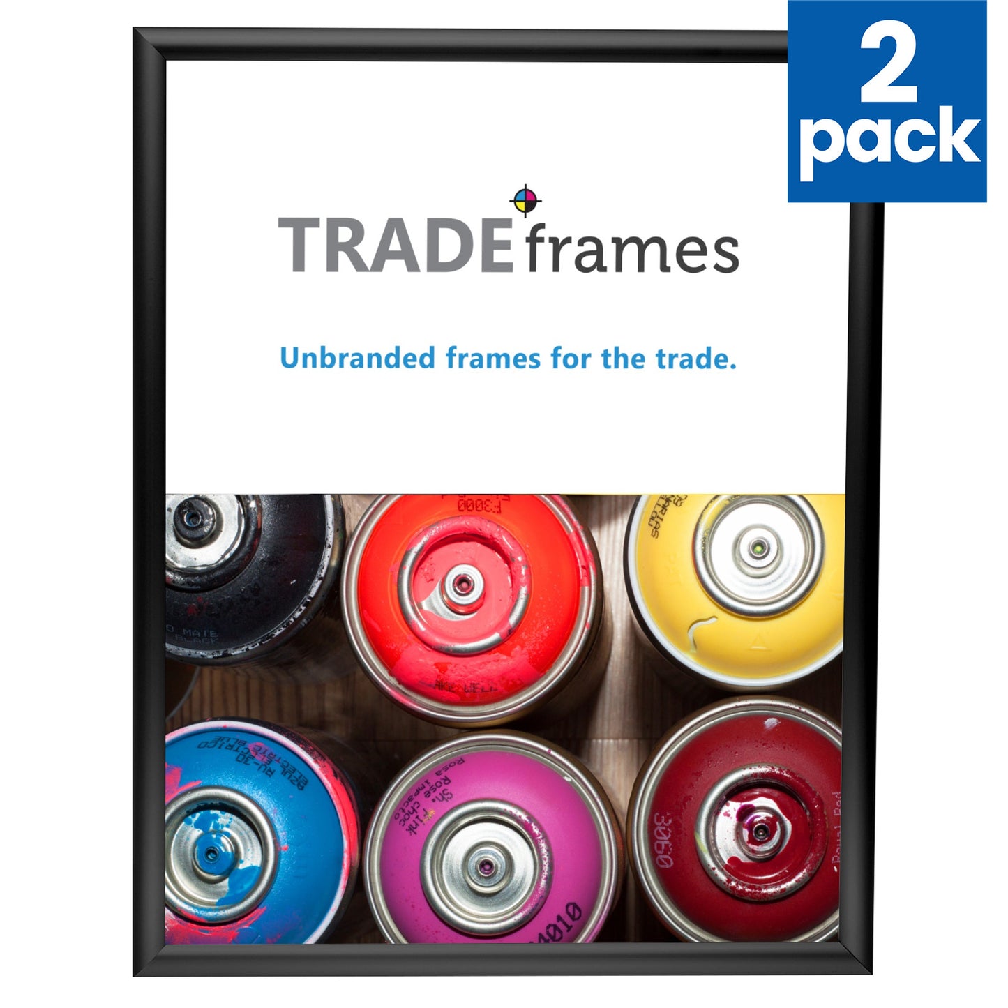 Twin-Pack Black 18x24 Poster Frame - 1" Profile