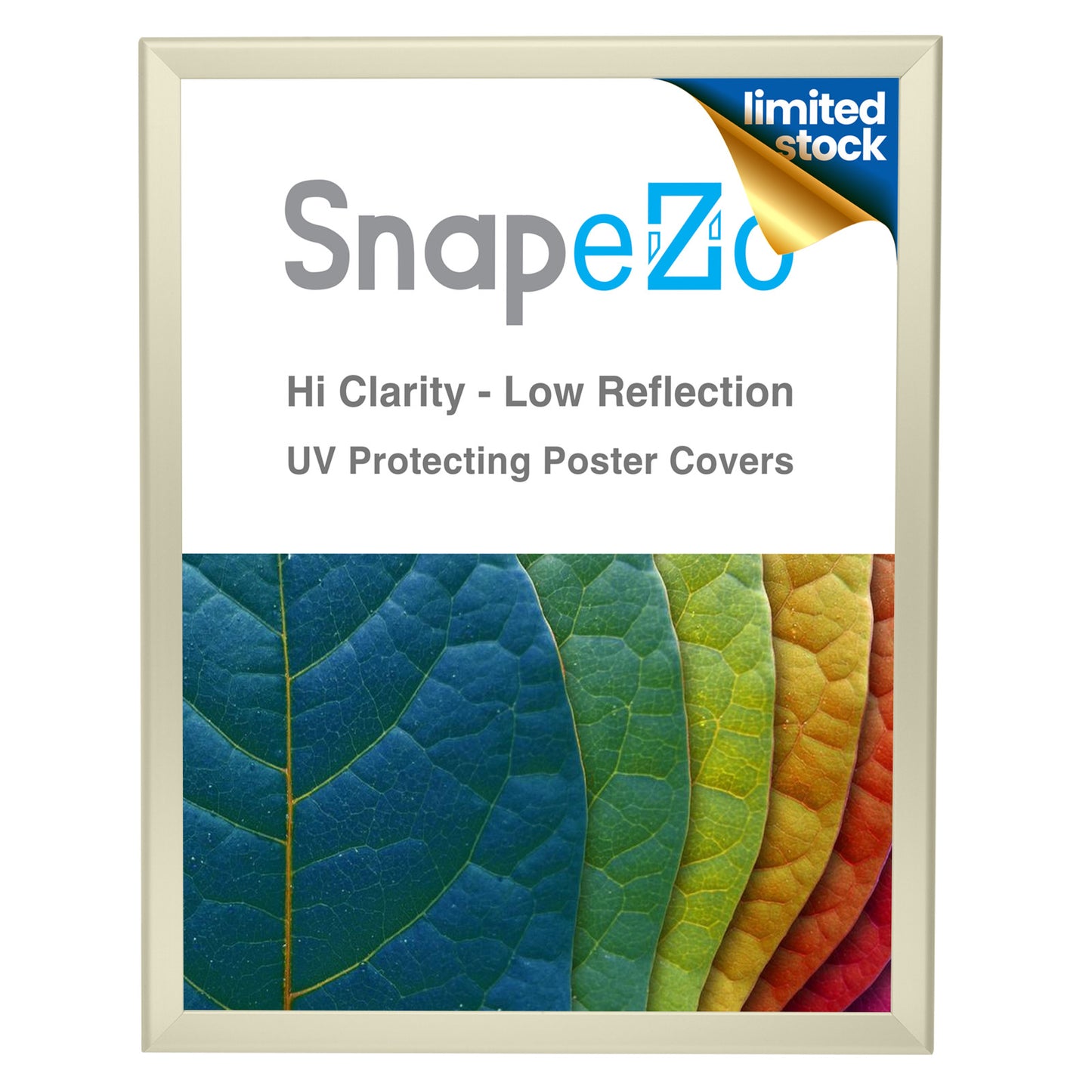 18x24 Cream Snapezo® Snap Frame - 1.25" Profile