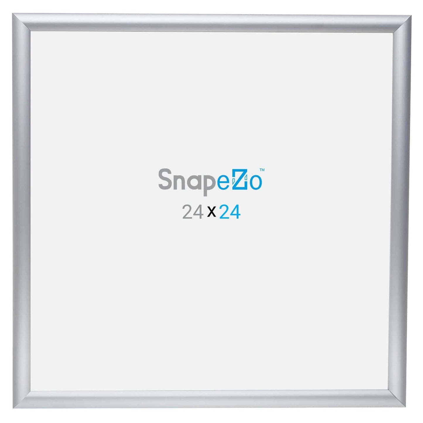 24x24 Silver SnapeZo® Snap Frame - 1" Profile - Snap Frames Direct