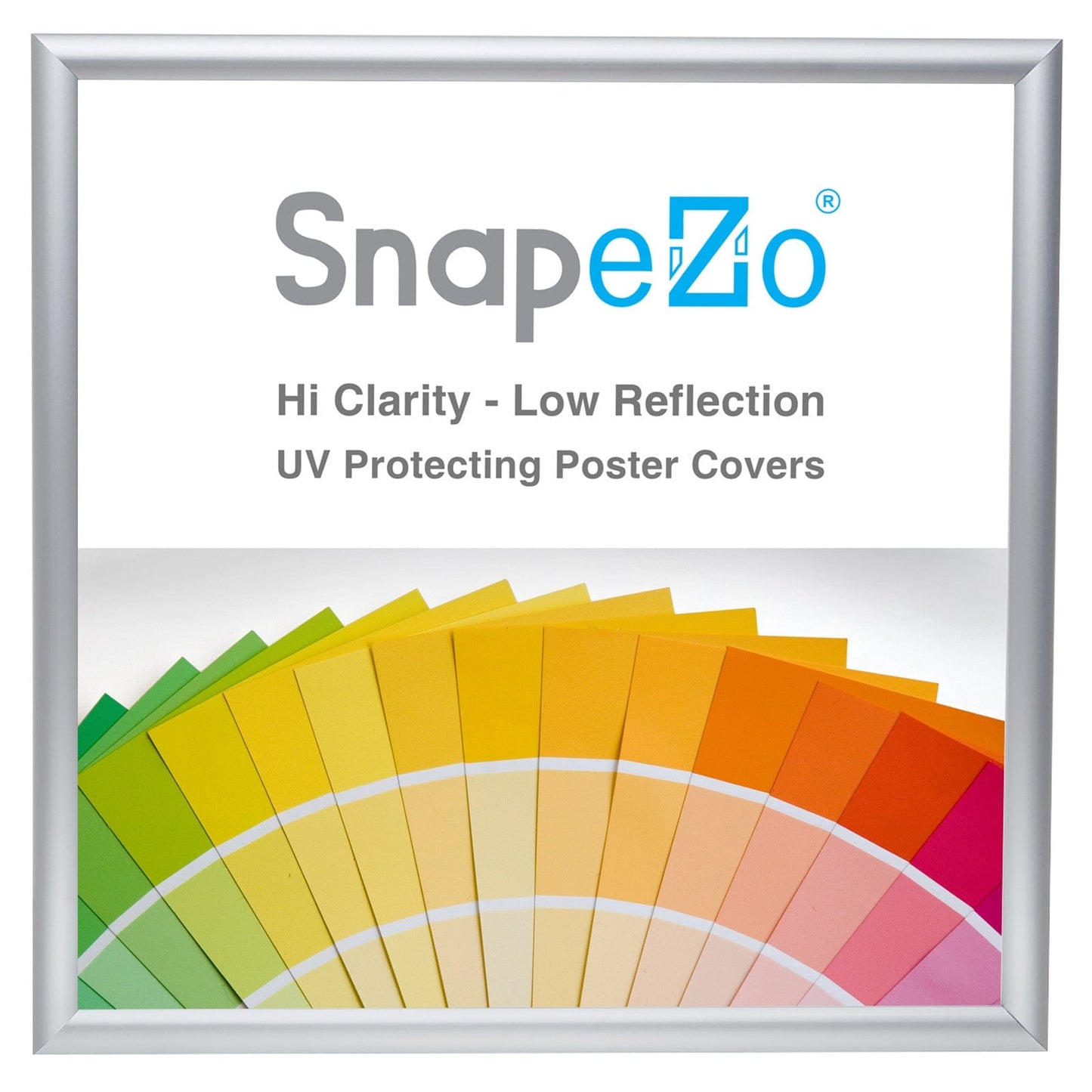24x24 Silver SnapeZo® Snap Frame - 1" Profile - Snap Frames Direct