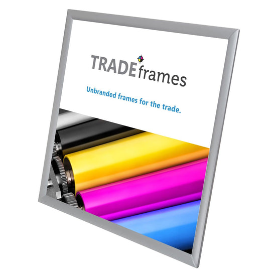 24x24  TRADEframe Silver Snap Frame 24x24 - 1 inch profile - Snap Frames Direct