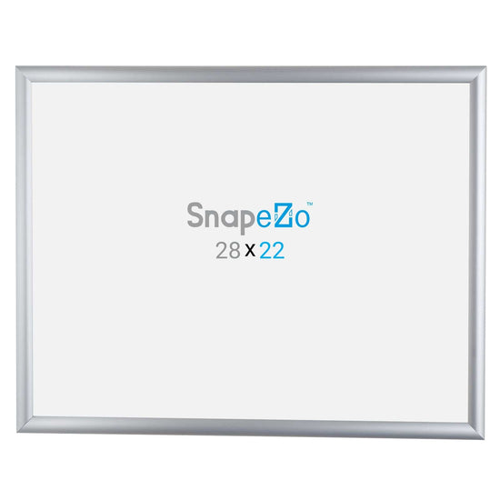 22x28 Silver SnapeZo® Poster Snap Frame 1" - Snap Frames Direct