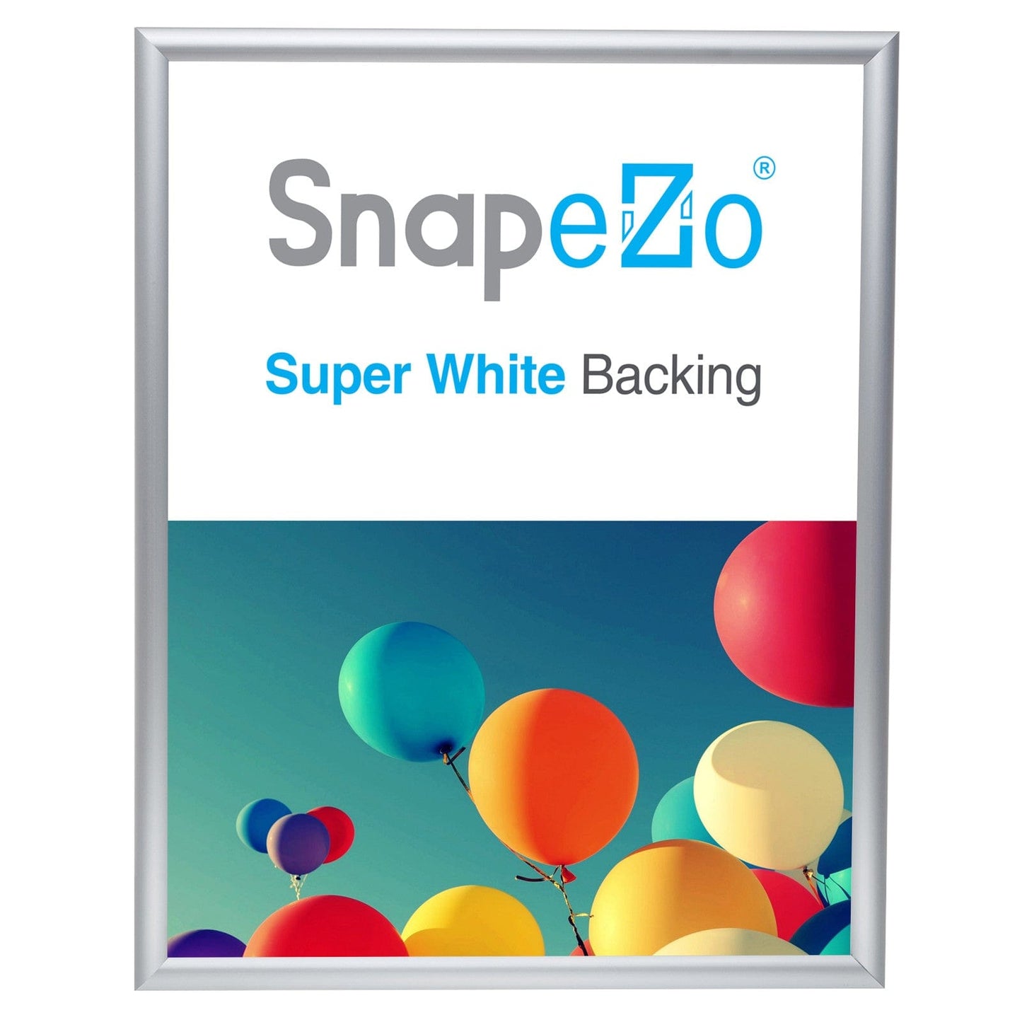 22x28 Silver SnapeZo® Poster Snap Frame 1" - Snap Frames Direct