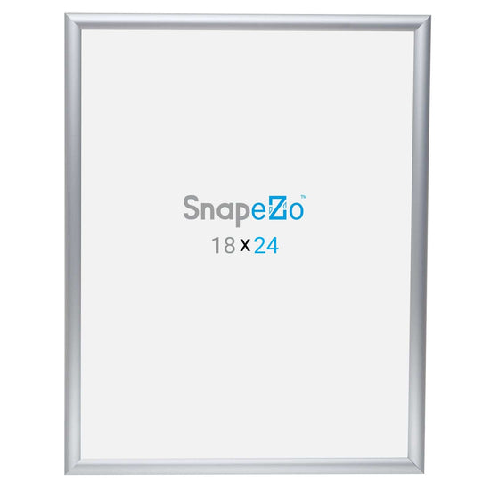 18x24 Silver SnapeZo® Poster Snap Frame 1" - Snap Frames Direct