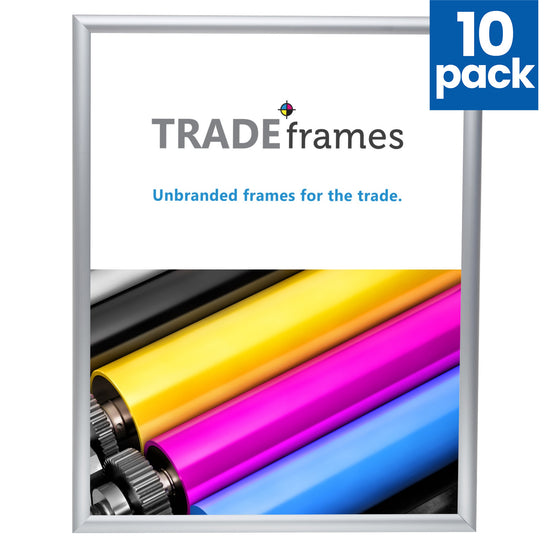 10 Case Pack of Silver 18x24 Poster Frame - 1" Profile