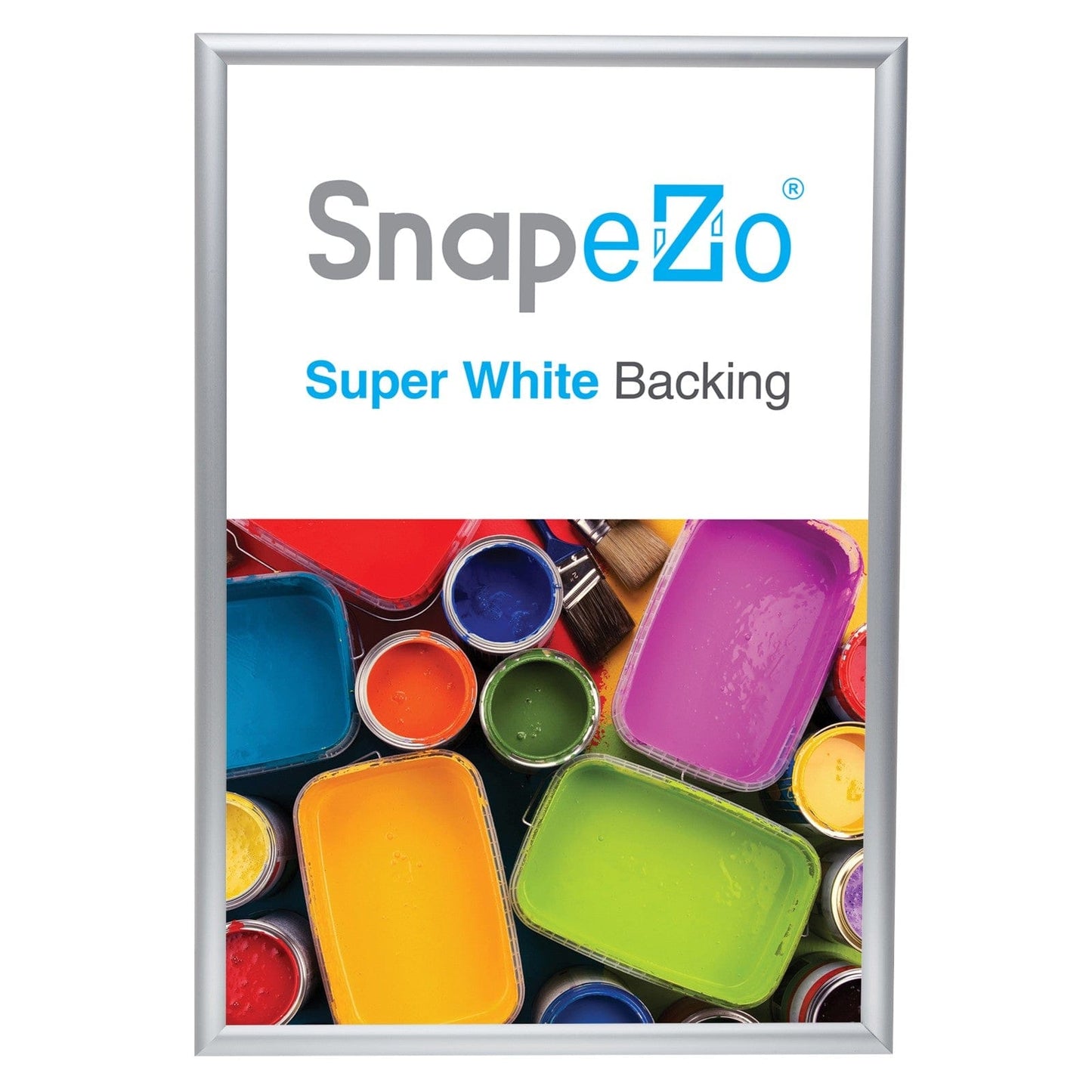 12x18 Silver SnapeZo® Snap Frame - 1" Profile - Snap Frames Direct