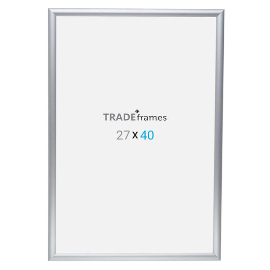 27x40  TRADEframe Silver Snap Frame 27x40 - 1 inch profile - Snap Frames Direct