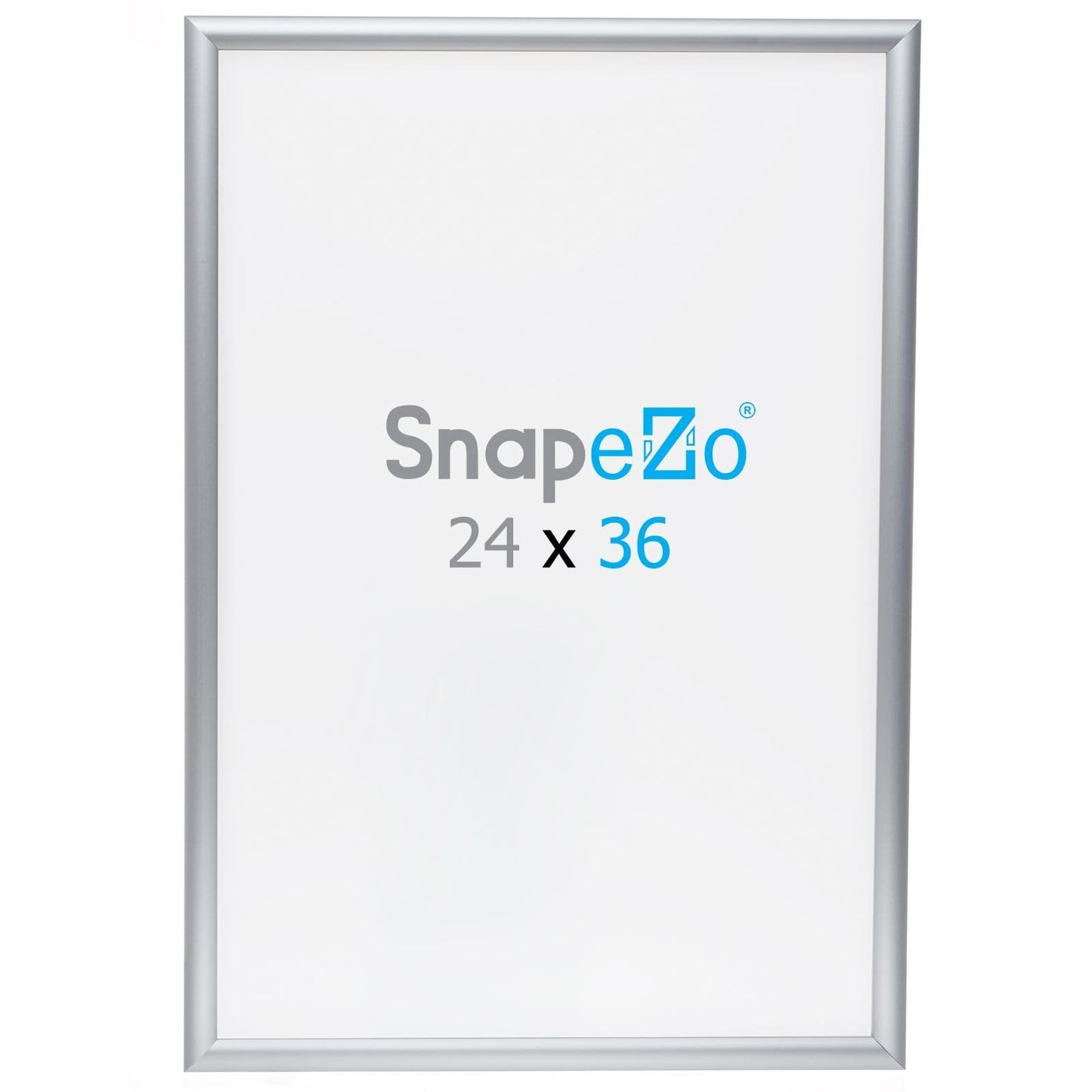 24x36 Brushed Silver SnapeZo® Snap Frame - 1" Profile - Snap Frames Direct