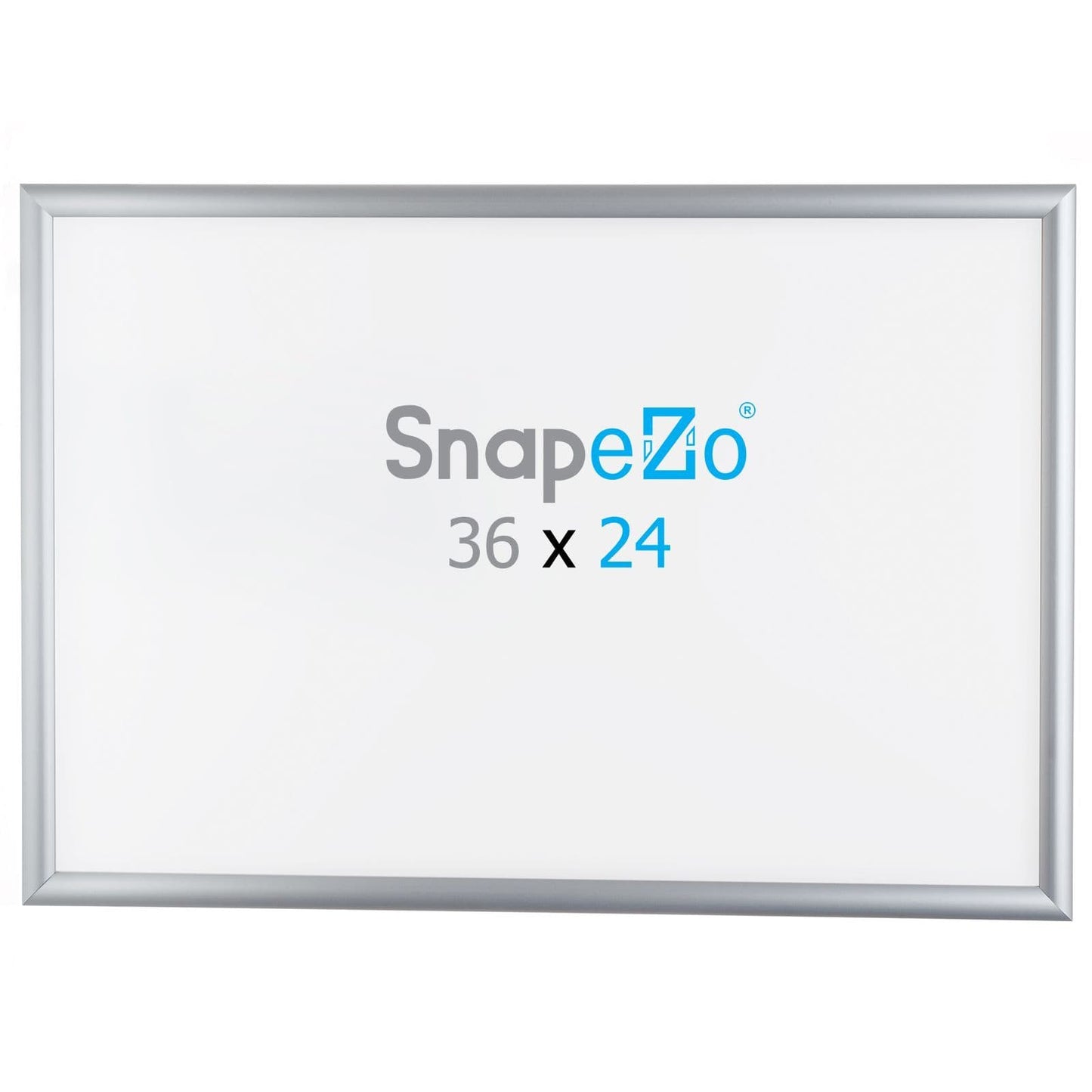 24x36 Brushed Silver SnapeZo® Snap Frame - 1" Profile - Snap Frames Direct