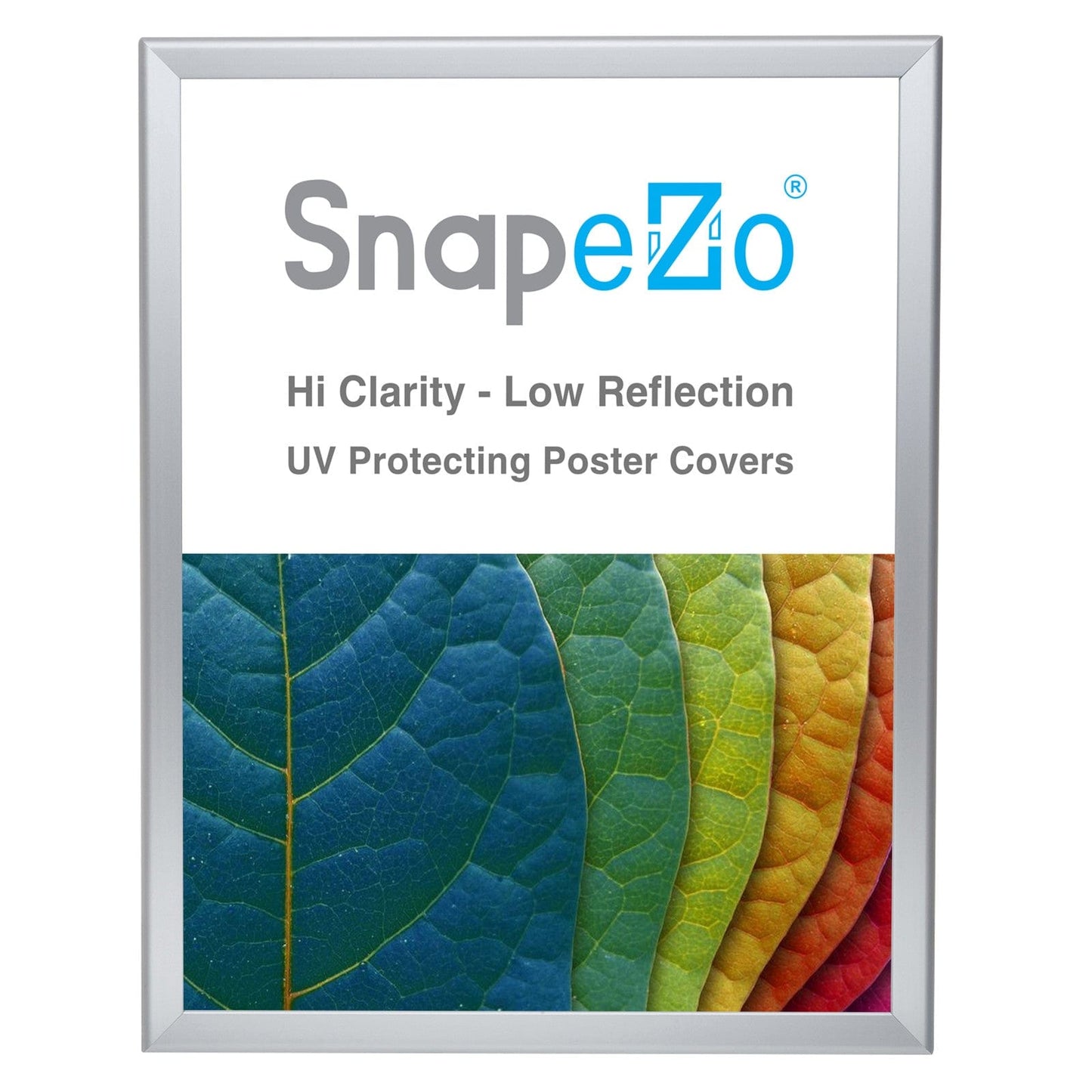 18x24 Silver SnapeZo® Poster Snap Frame 1.25" - Snap Frames Direct