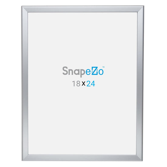 18x24 Silver SnapeZo® Poster Snap Frame 1.25" - Snap Frames Direct