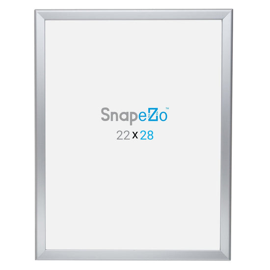 22x28 Silver SnapeZo® Poster Snap Frame 1.25" - Snap Frames Direct