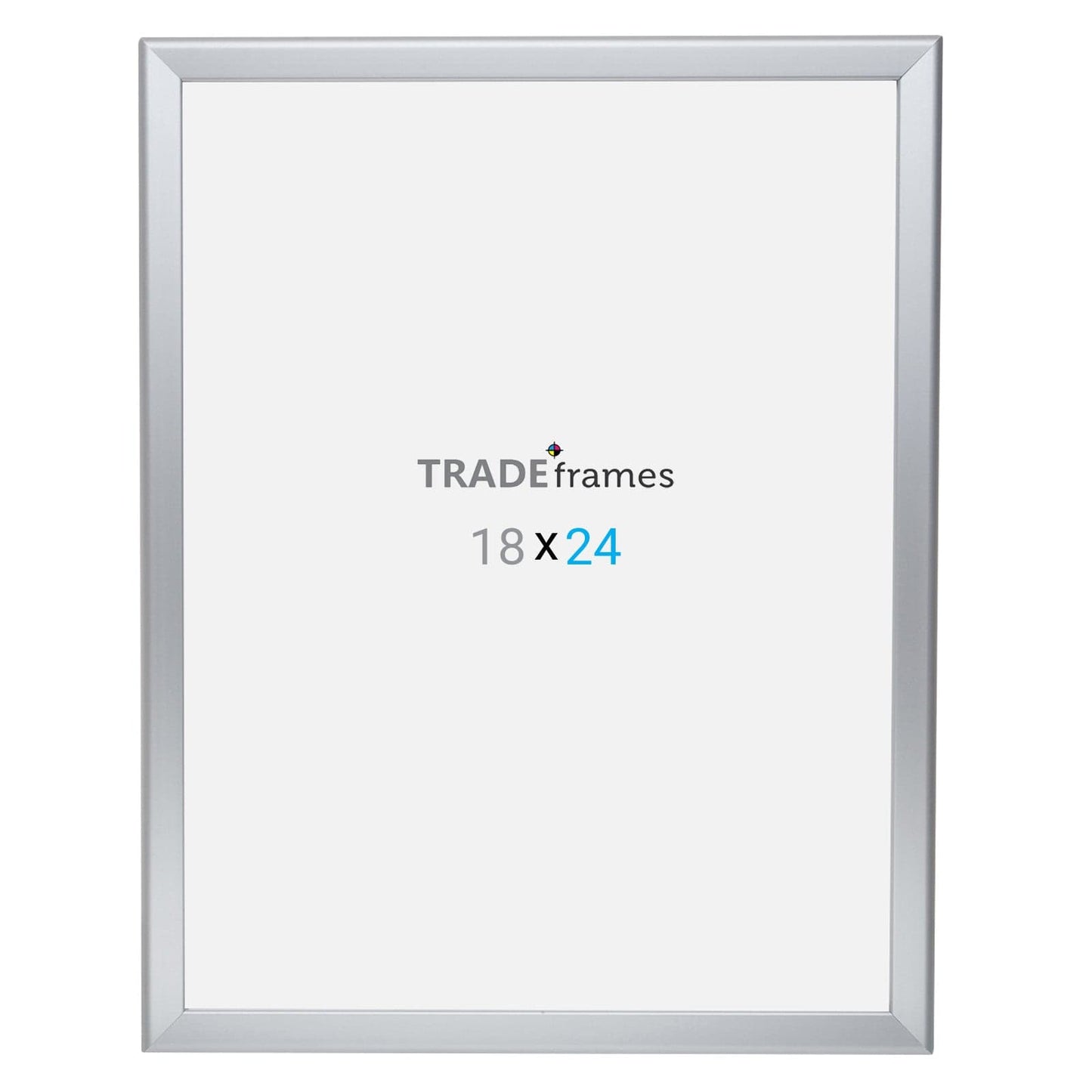 18x24 Silver Poster Snap Frame 1.25" Profile - Snap Frames Direct