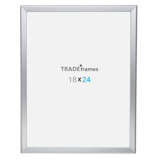18x24 Silver Poster Snap Frame 1.25" Profile - Snap Frames Direct