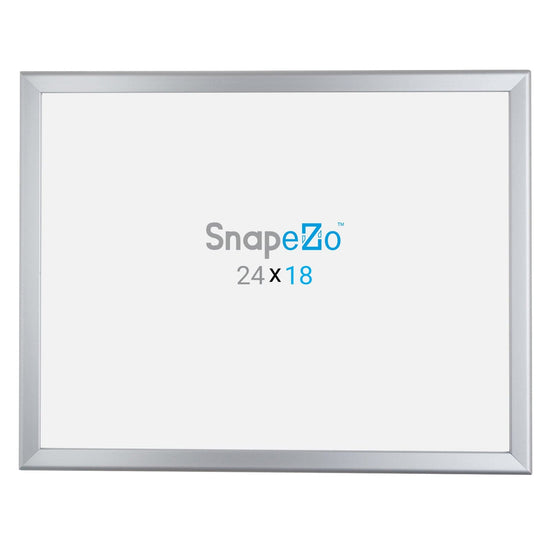 18x24 Silver SnapeZo® Poster Snap Frame 1.25" - Snap Frames Direct