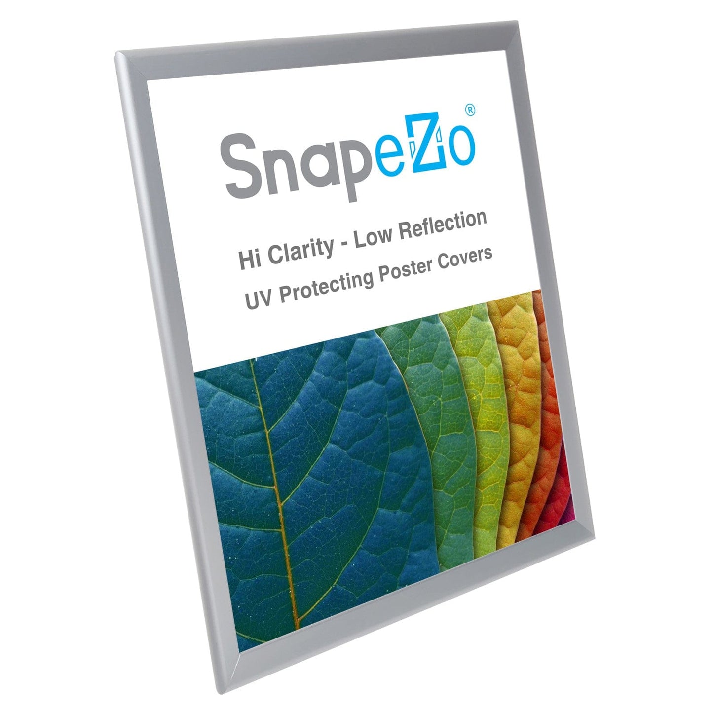 18x24 Silver SnapeZo® Poster Snap Frame 1.25" - Snap Frames Direct